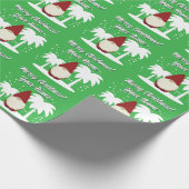 Papier Cadeau Christmas gnome cartoon with palm trees unique (Coin)