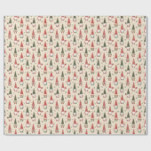 Papier Cadeau Christmas Gnome Party Pattern (Plat)