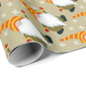 Papier Cadeau Christmas Gnomes (Coin rond)