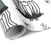Papier Cadeau Christmas Gnomes (Coin rond)