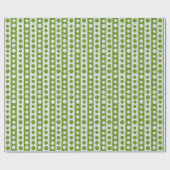 Papier Cadeau Christmas Green and White Polka Dots (Plat)