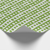 Papier Cadeau Christmas Green and White Polka Dots (Coin)