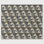 Papier Cadeau Christmas Hereford Cow In Barn Doorway (Plat)