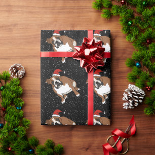 Papier Cadeau Christmas Holiday English Bulldog 