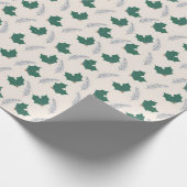 Papier Cadeau Christmas Holly gift wrap (Coin)