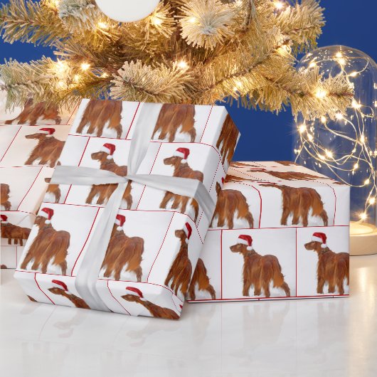 Papier Cadeau Christmas Irish Setter (Vacances)