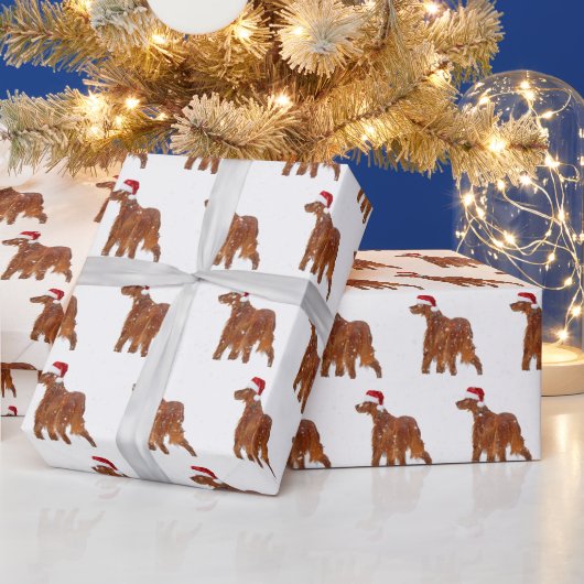 Papier Cadeau Christmas Irish Setter (Vacances)