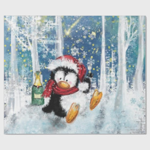 Papier Cadeau Christmas Jigsaw Puzzle Venin Celebrating Penguin