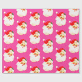 Papier Cadeau Christmas Jolly Père Noël Joyeux Pink Fun (Plat)