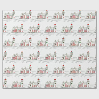 PAPIER CADEAU CHRISTMAS LIGHTHOUSE WRAPPING PAPER