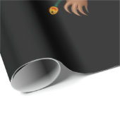 Papier Cadeau Christmas Lights Sloth Wearing Xmas Hat - Sloth Lo (Coin rond)