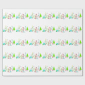 Papier Cadeau christmas midcentury (Plat)