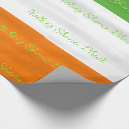 Papier Cadeau Christmas Nollaig Shona Dhuit Irish Flag Irlande (Coin)