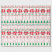 Papier Cadeau Christmas Pattern Illustration (Plat)