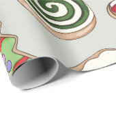 Papier Cadeau Christmas Pattern Illustration (Coin rond)