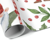 Papier Cadeau Christmas Pattern Illustration (Coin rond)