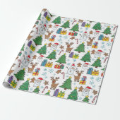 Papier Cadeau Christmas Pattern Wrapping Paper (Déroulé)