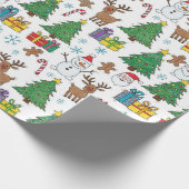 Papier Cadeau Christmas Pattern Wrapping Paper (Coin)