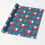 Papier Cadeau Christmas Père Noël Reindeer<br><div class="desc">Envelopper les cadeaux de noël sera tellement amusant cette année avec ce papier d'emballage père Noël et rudolph mignon.  Visitez toute ma collection de papier d'emballage de Noël pour voir une variété d'options pour tous vos besoins de cadeaux.</div>