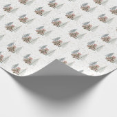 Papier Cadeau Christmas Pink and Green Brushstroke (Coin)