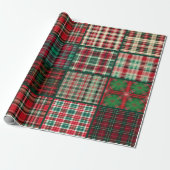 Papier Cadeau Christmas Plaid (Déroulé)