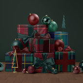 Papier Cadeau Christmas plaid classic holiday simple
