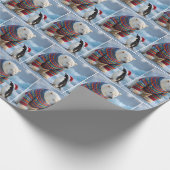 Papier Cadeau Christmas Polar Bear and Penguin On a Glacier (Coin)