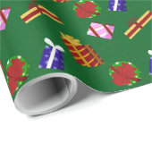 Papier Cadeau Christmas Presents Pattern (Coin rond)