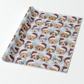 Papier Cadeau Christmas Puppy Wrapping Paper (Déroulé)