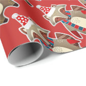 Papier Cadeau christmas-raccoon (Coin rond)