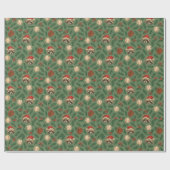 Papier Cadeau Christmas Raccoon Baseball Wrapping Paper (Plat)