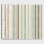 Papier Cadeau Christmas Red and Green Stripes Pattern (Plat)