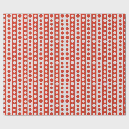 Papier Cadeau Christmas Red and White Polka Dots (Couture)