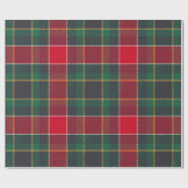 Papier Cadeau Christmas Red Green Tartan Glossy Holiday (Plat)