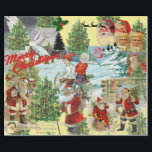 Papier Cadeau CHRISTMAS Santa Claus COLLAGE<br><div class="desc">NOËL PERSONNALISÉ Santa Claus COLLAGE DESIGNER ORIGINAL NOËL CADEAU D'ART WRAP</div>
