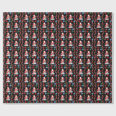 Papier Cadeau Christmas Santa's Bowling Pattern (Plat)