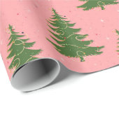 Papier Cadeau Christmas seamless pattern in retro style (Coin rond)