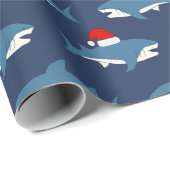 Papier Cadeau Christmas Shark (Coin rond)