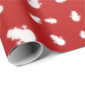 Papier Cadeau Christmas Snowman (Coin rond)