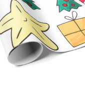 Papier Cadeau Christmas Snowman Holiday  (Coin rond)