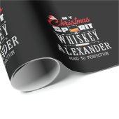 Papier Cadeau Christmas Spirit Is Whiskey Bourbon Xmas Gift (Coin rond)
