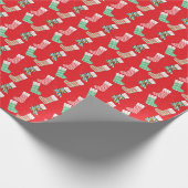 Papier Cadeau Christmas stockings small holiday wrapping paper (Coin)