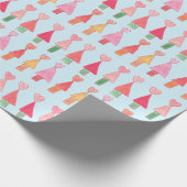 Papier Cadeau Christmas Tree Hearts Wrapping Paper (Coin)