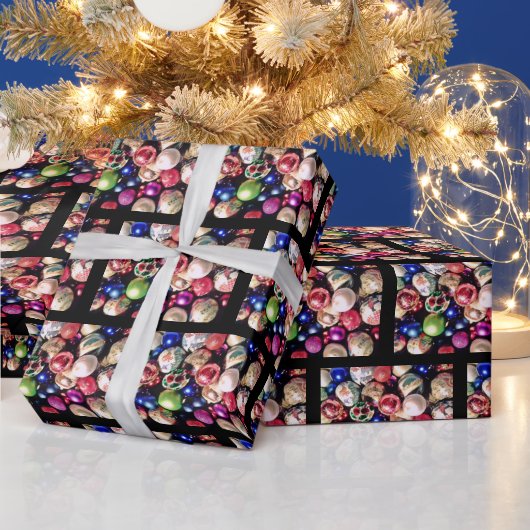 Papier Cadeau CHRISTMAS TREE ORNAMENTS wrapping paper (Vacances)
