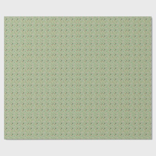 Papier Cadeau Christmas Tree Santa cute character holiday design (Plat)