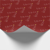 Papier Cadeau Christmas Tree Silhouette (Coin)