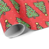 Papier Cadeau Christmas Tree Wrapping Paper (Coin rond)