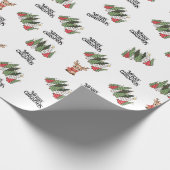 Papier Cadeau Christmas Trees & Reindeer Wrapping Paper (Coin)