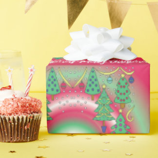 Papier Cadeau Christmas Trees Wrapping Paper