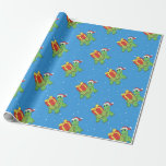 Papier Cadeau Christmas Turtle with the gift<br><div class="desc">christmas animal tortoise turtle, 
draw illustration color comic, 
animals pet lovable santa, 
colorful happiness gift friendly, 
cartoon happy tropical xmas, 
cute adorable cool claus, 
art drawing fun wildlife, 
slow red cheerful smile, 
funny hat green holiday, 
animal christmas tortoise turtle, </div>